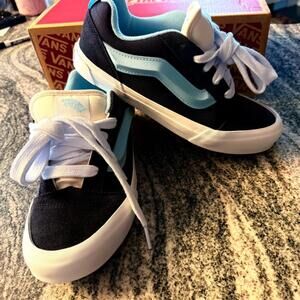 Vans Knu Skool Sneakers Blue Light Blue Womens 7 Youth 5.5 NWT